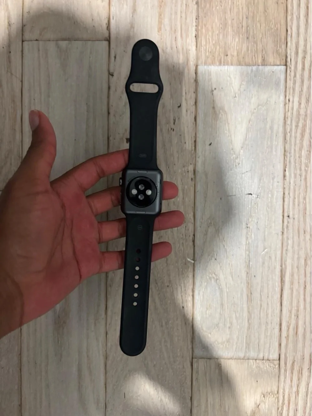 Apple Watch Black Smartwatch with Black Silicone Band